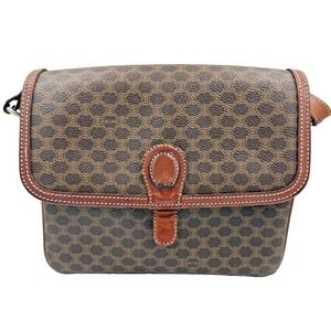 Authentic Vintage Celine Macadam Canvas Shoulder Bag + COA